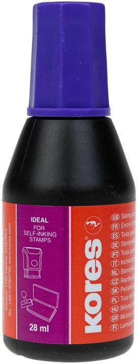 Actual product image Kores Stamping ink purple