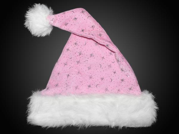 Produktbild Rainbow Weihnachtsmütze mit Pelzrand und Glitzer