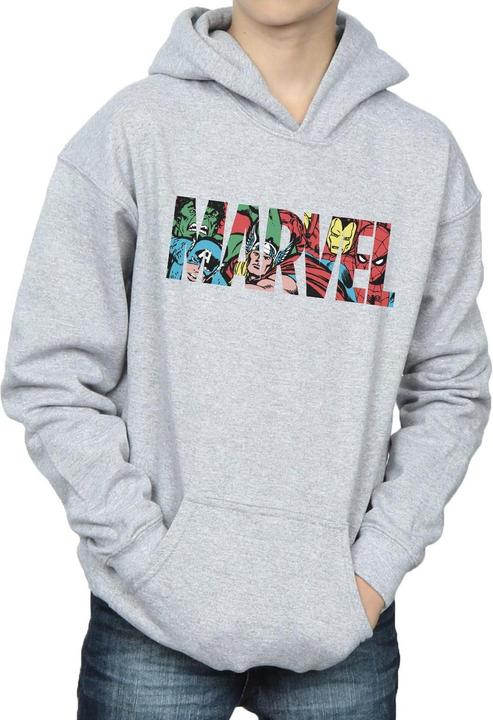 Actual product image Boys Logo Character Infill Hoodie (140, 146)