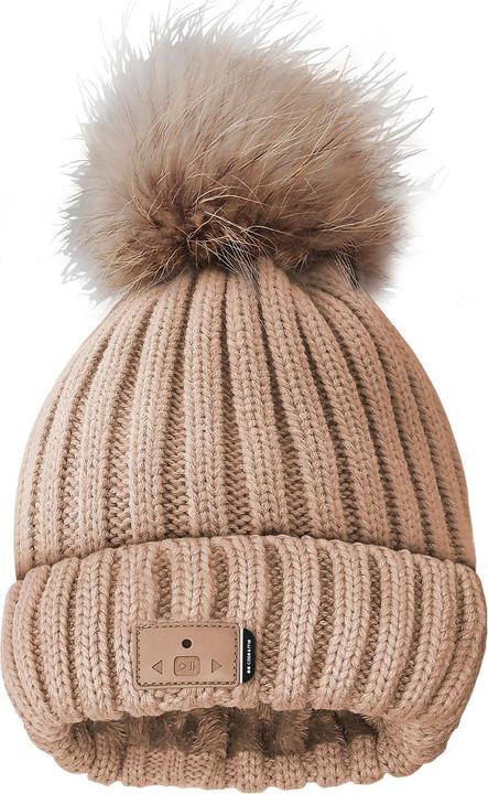 SBS Wintermütze Fur m. BT-Headset rosa
