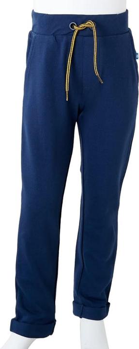 Actual product image VidaXL Children's trousers with drawstring navy blue 140,Material: 95 (140)