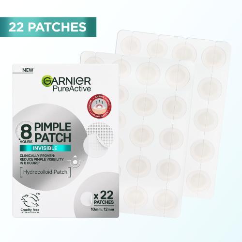 Actual product image Garnier Hydrocolloid Patches For Skin Imperfections Pure Active Pimple Patch - 22 Pieces