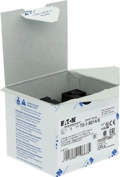 Actual product image Eaton T0-1-8214/E Change-over switch 019863 Kont2 20A 2>0 1 45° momentary Mounting