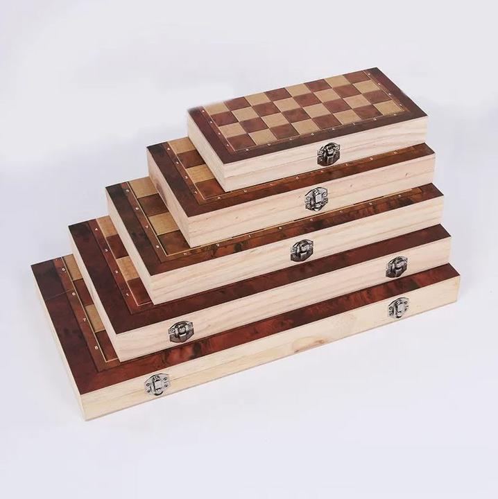 Produktbild PhoneLook 3 in 1 hölzernes Brettspiele Box Schöne kiste für Schach, Backgammon & Dame 44cm