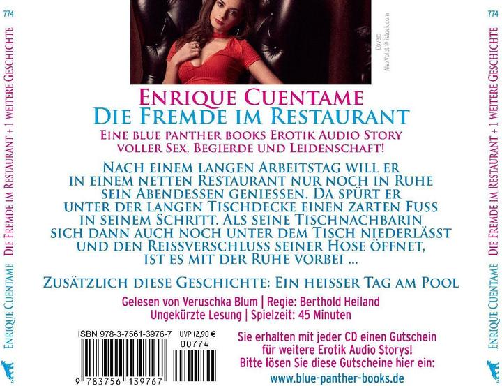 Produktbild Cuentame:Die Fremde im Restaurant Ero (Enrique Cuentame, Deutsch)