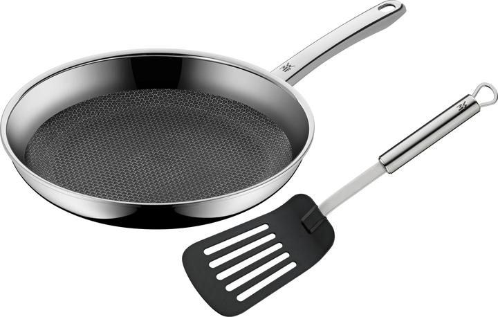 Produktbild WMF Edelstahlpfanne Bratpfanne 28cm Wender Profi Resist Induktion beschichtet (28.28 cm, Bratpfanne, Aluminium, Edelstahl)