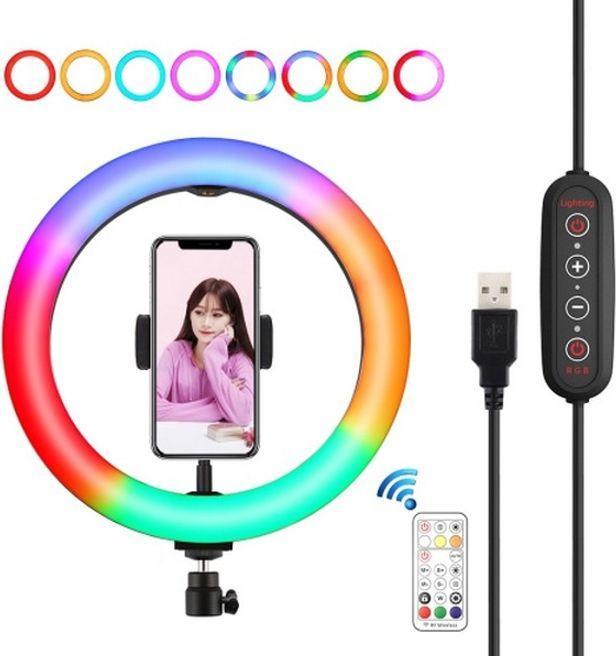 Actual product image Puluz 10.2" RGBWW 168 Marquee LED Ring Light & 165cm Tripod (Ring light)