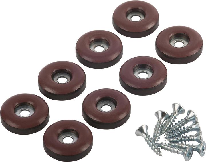 Fix-o-moll Universal glider with screw 5 mm / Ø 22 mm 8 x (Universal glider, 8 Piece)