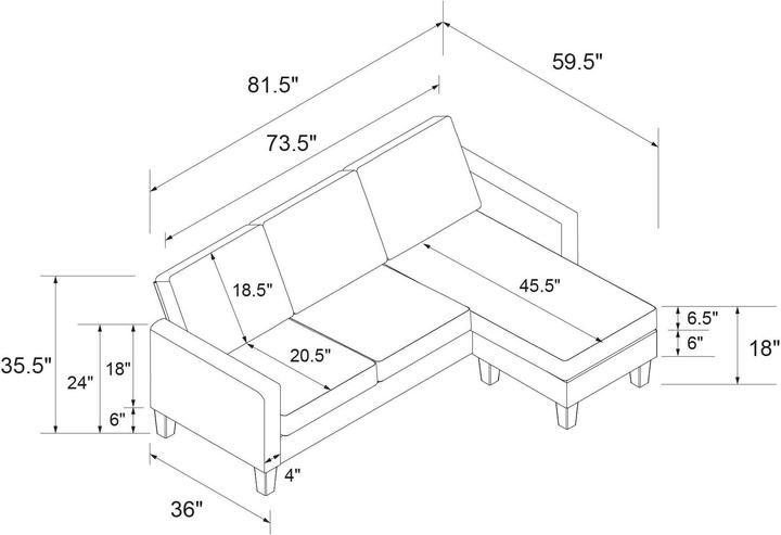 Actual product image Novogratz Bowen (Corner sofa)