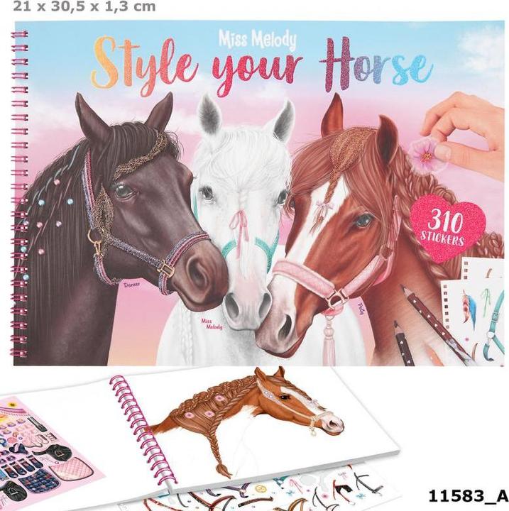 Produktbild Depesche 11583 Miss Melody - Malbuch Style your Horse, Ausmal-Buch mit traumhaften Pferde-Motiven
