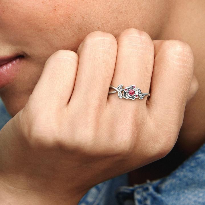 Image du produit Pandora Disney Beauty and the Beast Rose Ring (56, Argent 925)