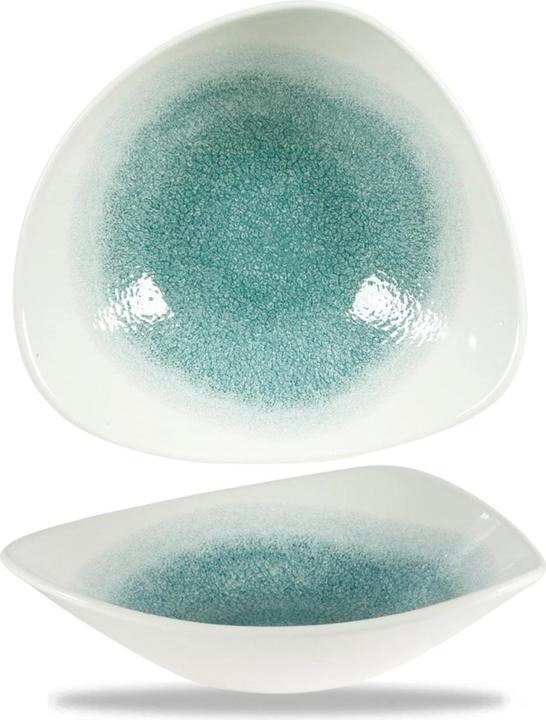 Actual product image Churchill S.P. Raku Jade Green Triangle plate deep 23.5cm (1 x, 23.50 cm)