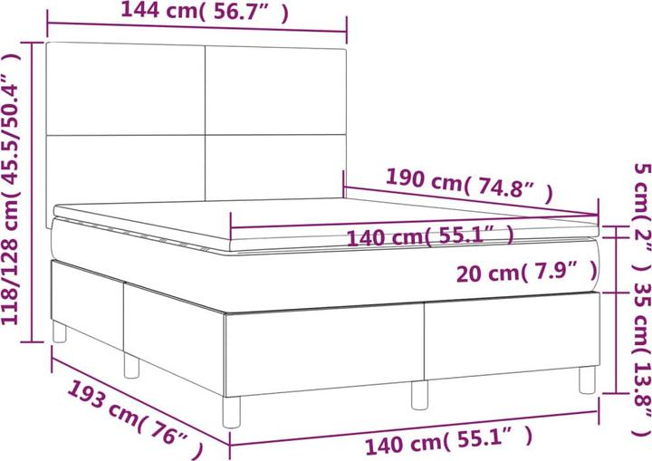 Produktbild VidaXL Azael (140 x 190 cm)