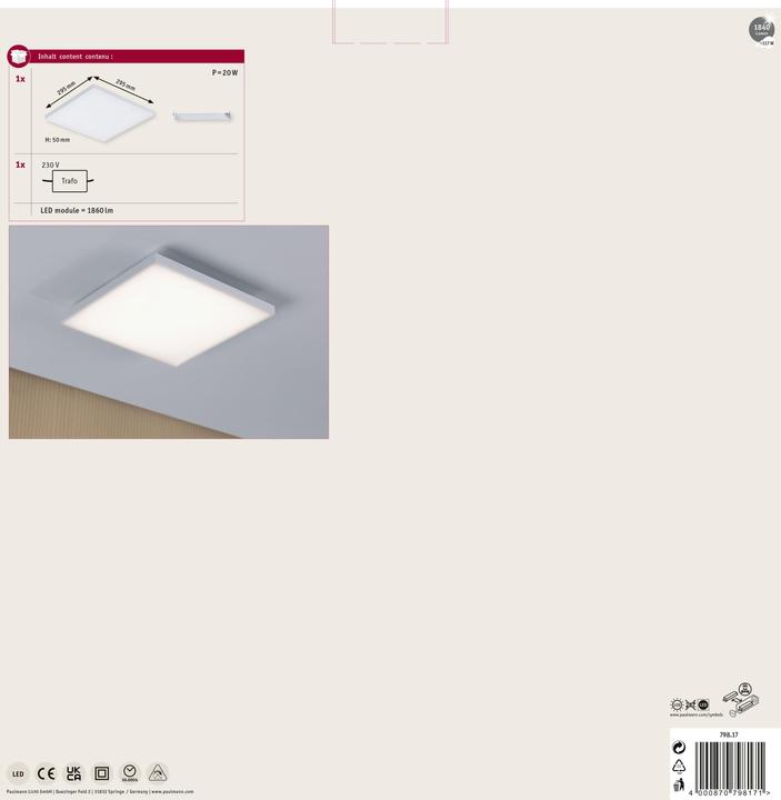 Actual product image Paulmann Panel Verlora (1500 lm)
