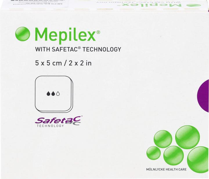Actual product image Mepilex Schaumverband Safetac 5x5cm Silikon (2 x)