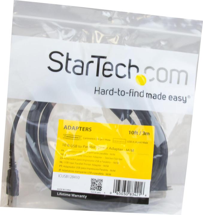 Produktbild StarTech USB To Parallel Printer Cable (3 m, Parallel (Drucker))
