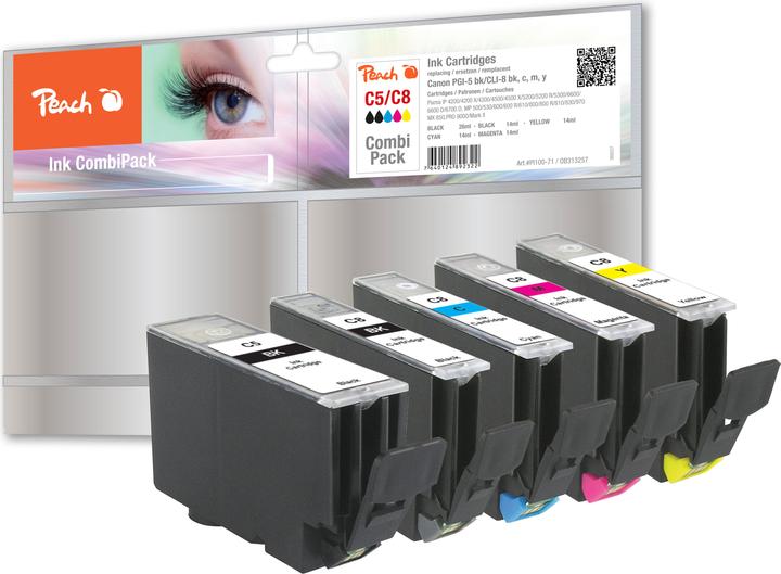 Image du produit Peach Cli-8, Pg-5 (M, CF, PBK, Y, C)