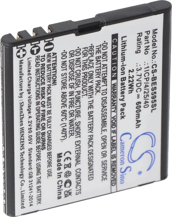 Image du produit XCell Batterie compatible avec Bea-fon SL495, Bea-fon SL595, Bea-fon SL595 Plus, 3,7V, 600mAh
