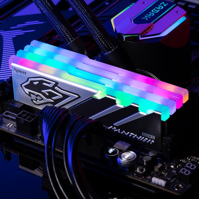 Actual product image Apacer D5 32GB 6000-40 Panther RGB K2 APA (2 x 16GB, 6000 MHz, DDR5 RAM, DIMM)