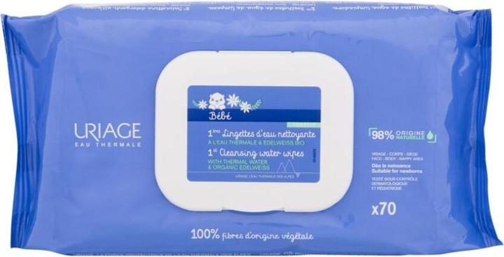 Actual product image Uriage Bébé 1st Cleansing Wipes (70 Piece)