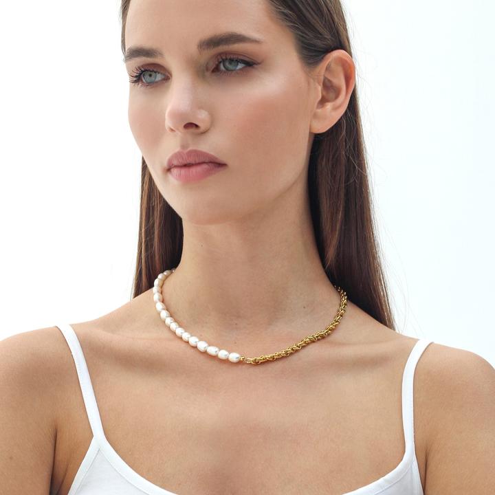 Produktbild Sensora Jewelry Cuban Pearl Halskette (Edelstahl)