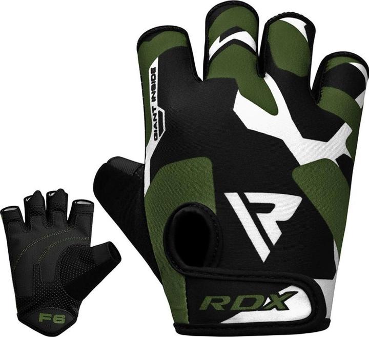 Actual product image Rdx Gym Gloves Sumblimation F6 Black/Green-L (L)