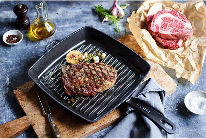 Immagine prodotto Staub Grigliata quadrata, nero, 26x26 cm (Padella grill, Ghisa)