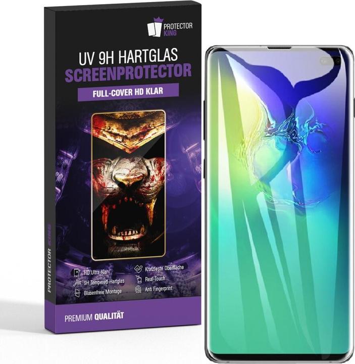 Produktbild Protectorking 3x tempered 9H Panzerglas HD KLAR UV-Liquid (3 Stück, Samsung Galaxy S10+)