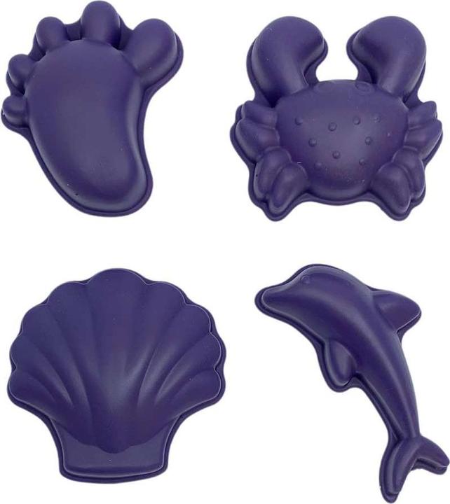 Immagine prodotto Scrunch Secchio - Set di 4 stampi per sabbia in silicone viola