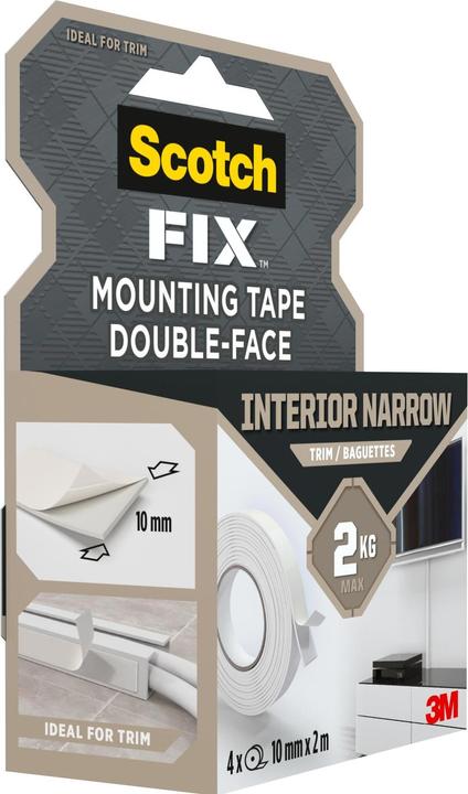 Image du produit Scotch Ruban de montage -Fix, 10 mm x 2 m, blanc (10 mm)