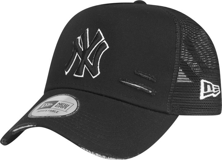 Actual product image New Era Mesh Trucker Cap DISTRESSED New York Yankees black