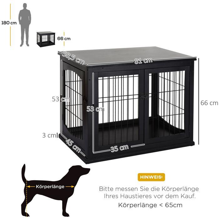Produktbild Swisshandel24 Hundehütte Hundehaus Transportbox mit Tischoberfläche Kleintierkäfig für Innen Hundebox Tierkäfig Ha (Hund, Reflektoren, Faltbar)
