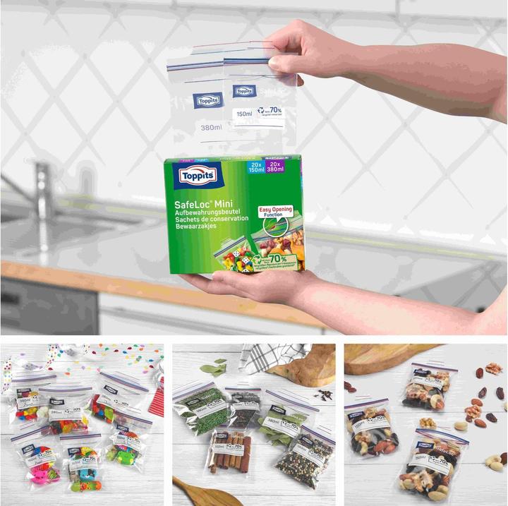 Productafbeelding Toppits Mini zip-lock zakje 20 x 150ml +380ml (40 x)