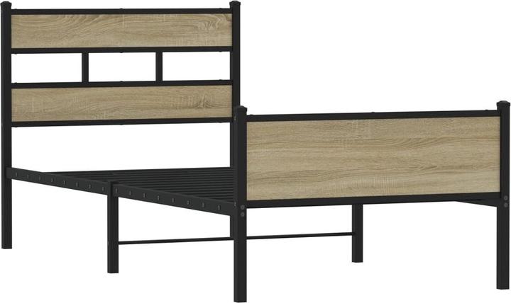 Actual product image VidaXL Bed frame Bed single bed without mattress 90x190 cm wood-based material (90 x 190 cm)
