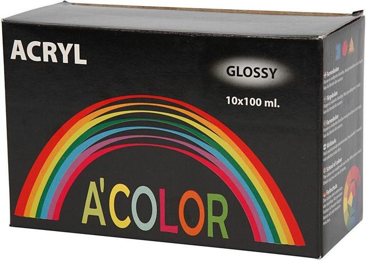 Image du produit Creativ Company School acrylic paint peinture acrylique glossy 100 ml multi bouteille (Couleurs assorties, 100 ml)