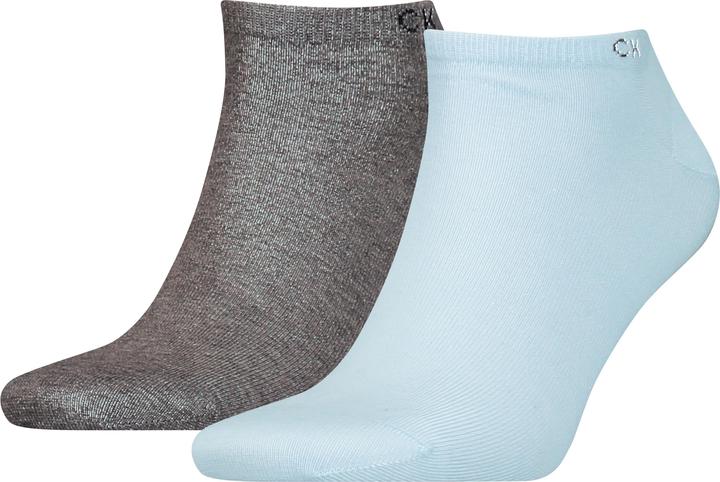 Image du produit Calvin Klein Men's Sneaker 2 Pack Chaussettes, Bleu clair, 43/46 (43 - 46)