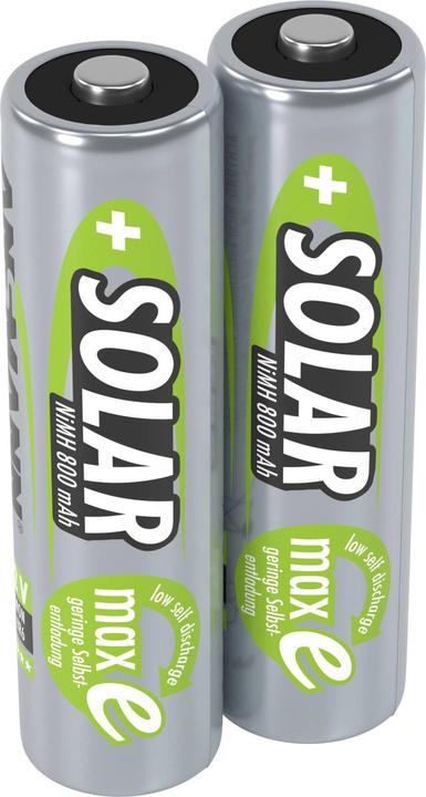 Actual product image Ansmann NiMH HR03 Sol (2 pcs., AAA, 550 mAh, Battery + charger)
