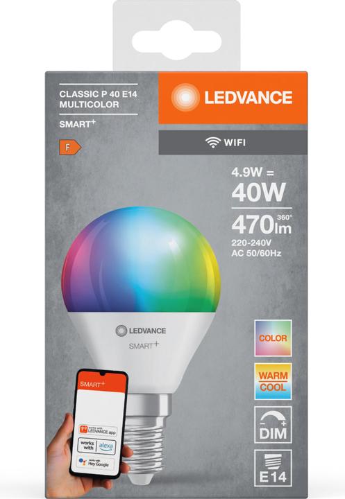 Image du produit Ledvance Smart+ Mini (E14, 4.90 W, 470 lm, 1 x, F)