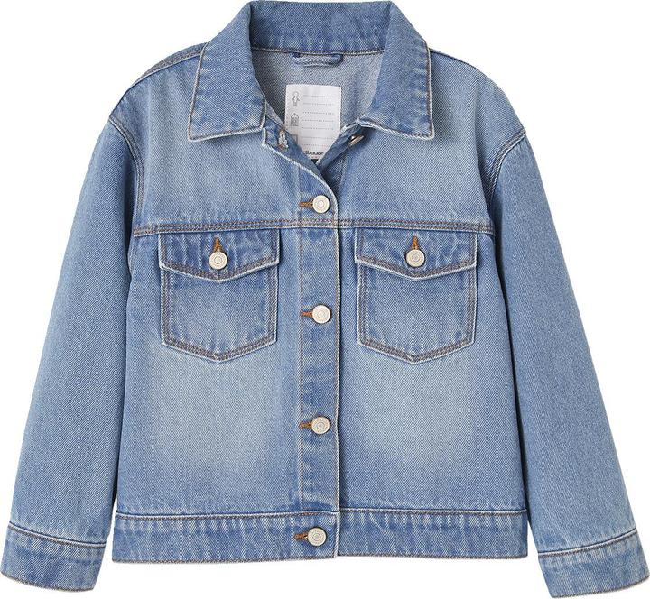 Image du produit Vertbaudet Veste en jean fille avec fleurs (86)