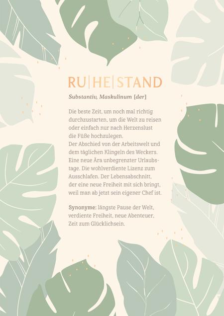 Produktbild Glückwunschkarte Ruhestand - Maxi Card A4 (1 Stk.)