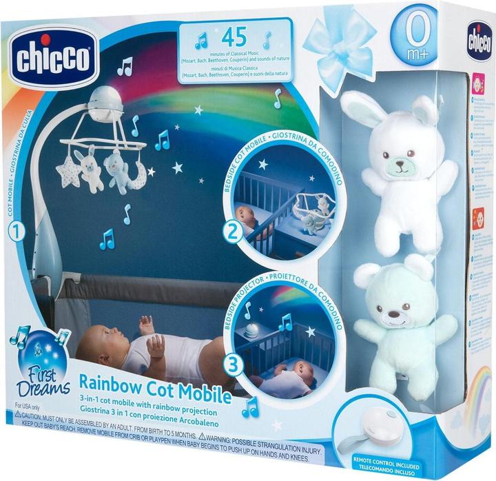 Produktbild Chicco Regenbogen Mobile 3-in-1 Blau
