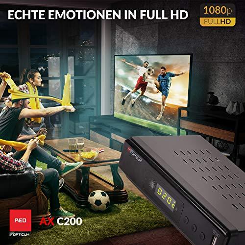 Produktbild Opticum HD Kabelreceiver C200 PVR, schwarz (DVB-C/T2/S2)