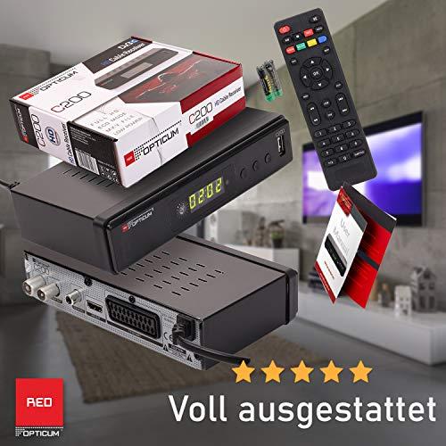 Produktbild Opticum HD Kabelreceiver C200 PVR, schwarz (DVB-C/T2/S2)