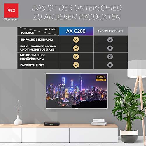 Produktbild Opticum HD Kabelreceiver C200 PVR, schwarz (DVB-C/T2/S2)