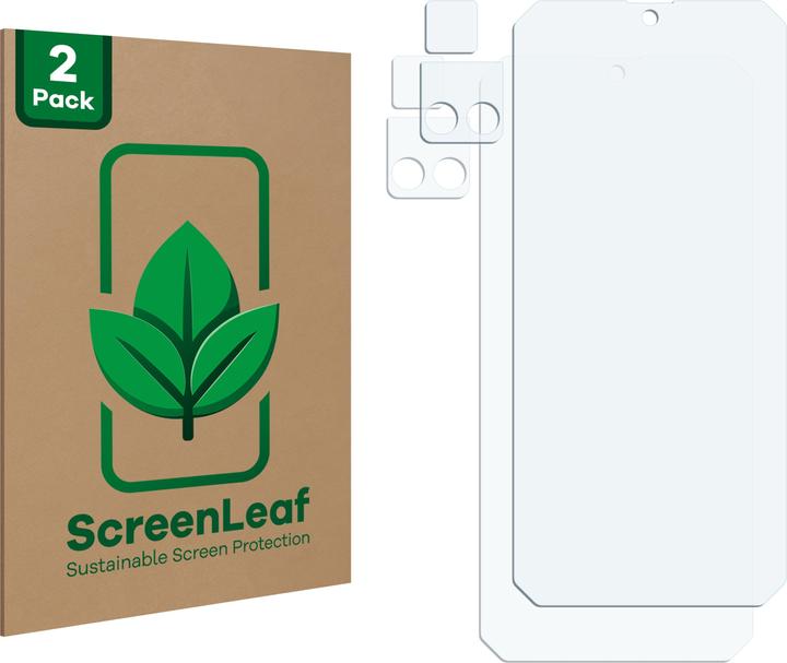 Actual product image ScreenLeaf Protective film sustainable screen protector screen protector film clear transparent (2 Piece, Blackview BV9200)
