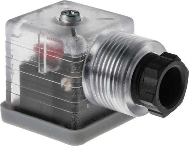 Image du produit Rs Pro Connecteur d'électrovanne DIN 43650 A femelle 3P+E / 24 V dc avec lampe, PG9 montage à vis, Translu