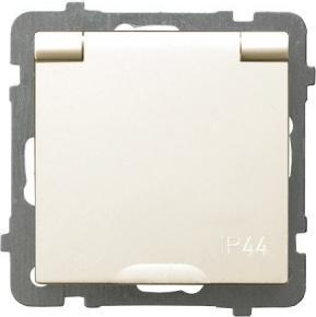 Actual product image Ospel Splash-proof socket outlet with earthing contact IP-44 with closure for current paths with