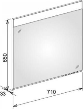 Produktbild Keuco X-Line Lichtspiegel 33297, Lichtfarbe 2700-6500 Kelvin, 1200 x 700 x 105 mm