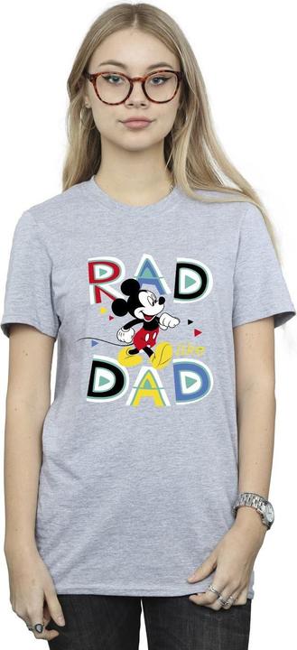 Actual product image Disney Womens/Ladies Mickey Mouse Rad Dad Cotton Boyfriend T-Shirt (5XL)