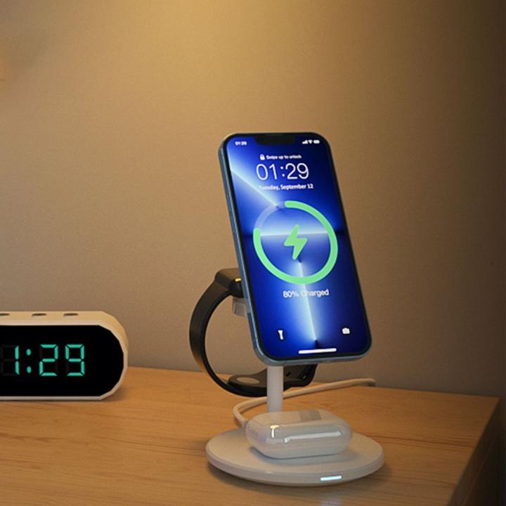 Actual product image Choetech Wireless charger with stand 3in1 (black) (15 W)